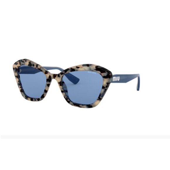 Miu Miu SMU05U KAD-2J1 Leopard Print 55-20-140mm Cat Eye Sunglasses - Picture 1 of 7